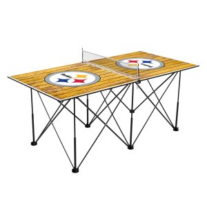 Pittsburgh Steelers 6′ Weathered Design Pop Up Table Tennis Set