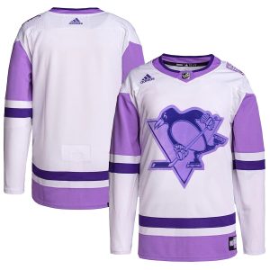 Pittsburgh Penguins adidas Hockey Fights Cancer Primegreen Authentic Blank Practice Jersey