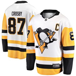 Sidney Crosby Pittsburgh Penguins Fanatics Branded Captain Away Premier Breakaway Player Jersey