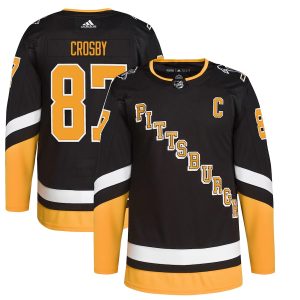 Sidney Crosby Pittsburgh Penguins adidas 2021/22 Alternate Primegreen Authentic Pro Player Jersey