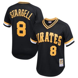 Willie Stargell Pittsburgh Pirates Mitchell & Ness Youth Cooperstown Collection Mesh Batting Practice Jersey